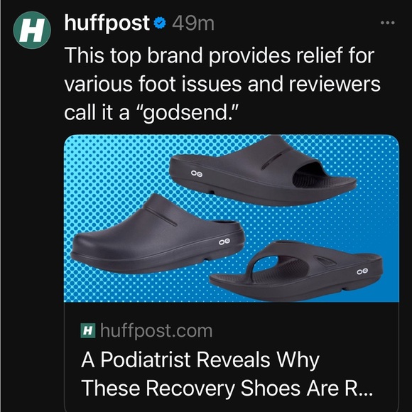 Oofos Slide Recovery Sandals Black womens 9 EU 40 - Picture 5 of 6